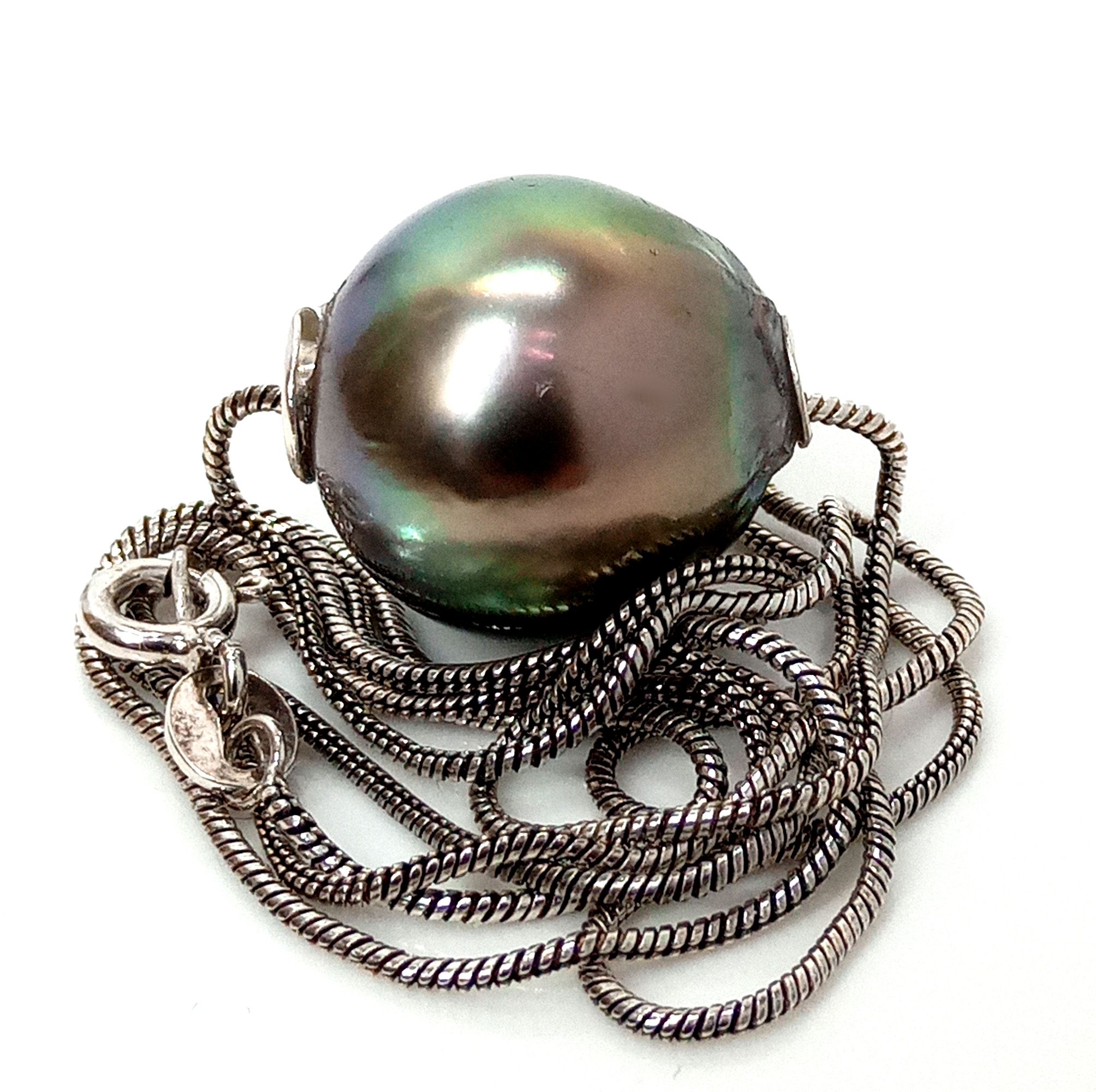 Baroque Peacock Tahitian Floating Pearl